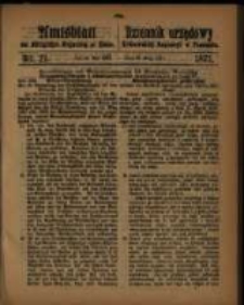 Amtsblatt der Königlichen Regierung zu Posen. 1871.05.23 Nro.21