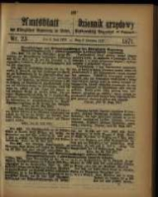 Amtsblatt der Königlichen Regierung zu Posen. 1871.06.06 Nro.23