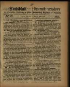 Amtsblatt der Königlichen Regierung zu Posen. 1871.07.04 Nro.27