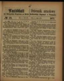 Amtsblatt der Königlichen Regierung zu Posen. 1871.07.11 Nro.28