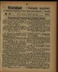 Amtsblatt der Königlichen Regierung zu Posen. 1871.07.18 Nro.29