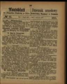 Amtsblatt der Königlichen Regierung zu Posen. 1871.08.01 Nro.31