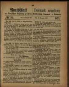 Amtsblatt der Königlichen Regierung zu Posen. 1871.08.22 Nro.34