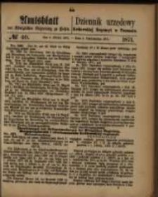 Amtsblatt der Königlichen Regierung zu Posen. 1871.10.03 Nro.40