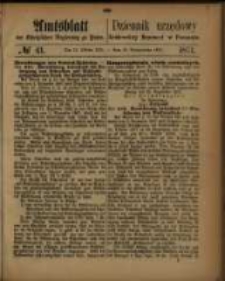 Amtsblatt der Königlichen Regierung zu Posen. 1871.10.10 Nro.41