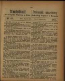 Amtsblatt der Königlichen Regierung zu Posen. 1871.12.05 Nro.49