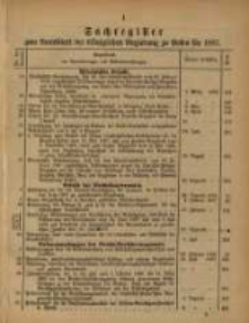 Sachregister ... für 1887.