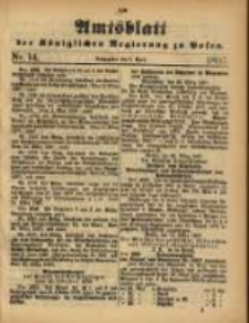Amtsblatt der Königlichen Regierung zu Posen. 1887.04.05 Nro 14