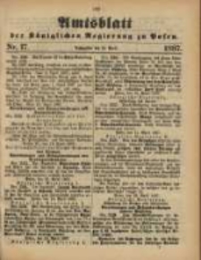 Amtsblatt der Königlichen Regierung zu Posen. 1887.04.26 Nro 17