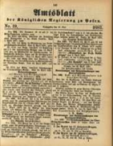 Amtsblatt der Königlichen Regierung zu Posen. 1887.05.10 Nro 19