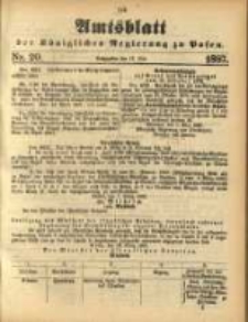 Amtsblatt der Königlichen Regierung zu Posen. 1887.05.17 Nro 20