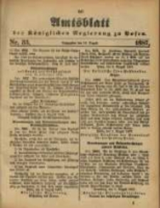Amtsblatt der Königlichen Regierung zu Posen. 1887.08.16 Nro.33
