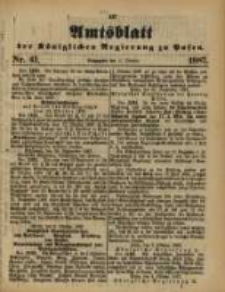 Amtsblatt der Königlichen Regierung zu Posen. 1887.10.11 Nro.41