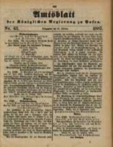 Amtsblatt der Königlichen Regierung zu Posen. 1887.10.25 Nro.43