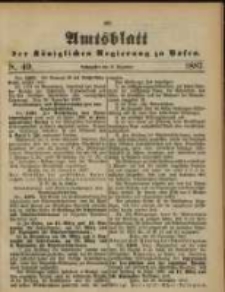 Amtsblatt der Königlichen Regierung zu Posen. 1887.12.06 Nro.49