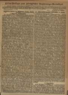 Extra = Beilage zum Königlichen Regierung = Amtsblatt.