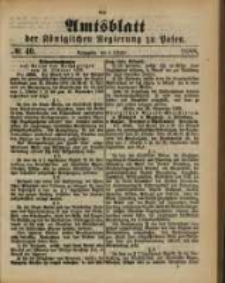 Amtsblatt der Königlichen Regierung zu Posen. 1888.10.02 Nro.40