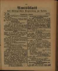 Amtsblatt der Königlichen Regierung zu Posen. 1888.11.06 Nro.45