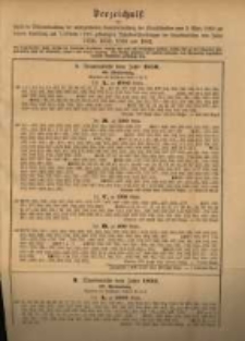 Verzeichniss …. Vom 3. Marz 1888 .. am 1. October 1888 …