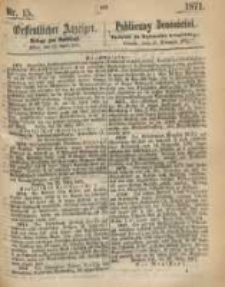 Oeffentlicher Anzeiger. 1871.04.11 Nro.15