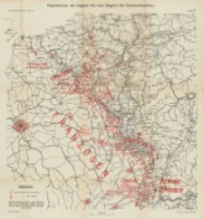 Die Grenzschlachten im Westen: mit vielen Skizzen im Text und zwölf Karten. Operationen der Gegner bis zum Beginn der Grenzschkachten Bd.1 Karte 7