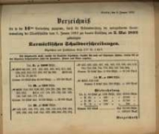 Verzeichniss …. vom 5. Januar 1892 … am 2. Mai 1892...