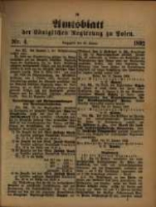 Amtsblatt der Königlichen Regierung zu Posen. 1892.01.26 Nro.4