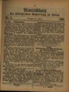 Amtsblatt der Königlichen Regierung zu Posen. 1892.02.02 Nro.5
