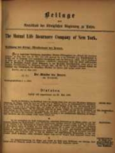 Beilage zum Amtsblatt der Königlichen Regierung zu Posen
