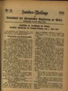 Sonder_Beilage zum Amtsblatt der Königlichen Regierung zu Posen