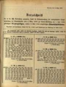 Verzeichniss …. vom 4. Marz 1892 … am 1. Juli 1892...3 ½ prozentigen...2. Mai 1842...