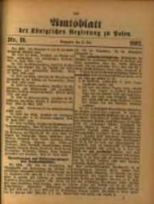 Amtsblatt der Königlichen Regierung zu Posen. 1892.05.10 Nro.19