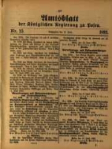 Amtsblatt der Königlichen Regierung zu Posen. 1892.06.21 Nro.25