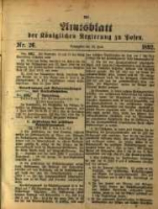 Amtsblatt der Königlichen Regierung zu Posen. 1892.06.28 Nro.26