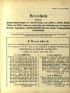 Verzeichniss … von 1868 A., 1850, 1852,1853 und 1862...4 ½ prozentigen...