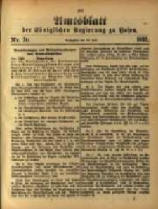 Amtsblatt der Königlichen Regierung zu Posen. 1892.07.26 Nro.30