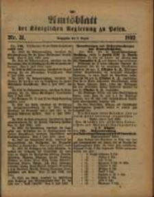 Amtsblatt der Königlichen Regierung zu Posen. 1892.08.02 Nro.31