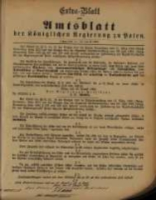Extra - Blatt zum Amtsblatt der Königlichen Regierung zu Posen