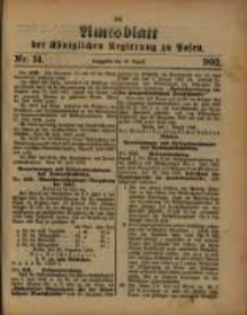 Amtsblatt der Königlichen Regierung zu Posen. 1892.08.23 Nro.34