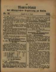 Amtsblatt der Königlichen Regierung zu Posen. 1892.08.23 Nro.34