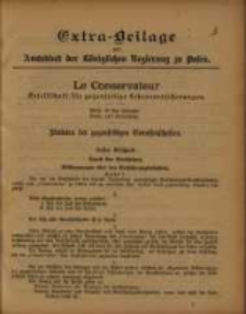 Extra - Beilage zum Amtsblatt der Königlichen Regierung zu Posen