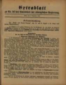 Extrablatt zu Nr. 36 des Amtsblatt der Königlichen Regierung...6 September 1892