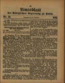 Amtsblatt der Königlichen Regierung zu Posen. 1892.09.20 Nro.38