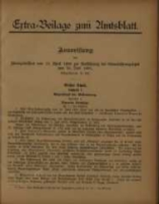 Extra = Beilage zum Amtsblatt
