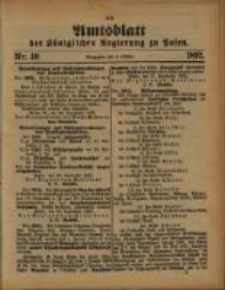 Amtsblatt der Königlichen Regierung zu Posen. 1892.10.04 Nro.40