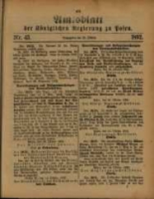 Amtsblatt der Königlichen Regierung zu Posen. 1892.10.25 Nro.43