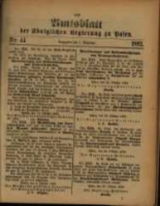 Amtsblatt der Königlichen Regierung zu Posen. 1892.11.01 Nro.44
