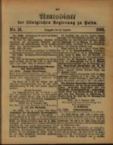 Amtsblatt der Königlichen Regierung zu Posen. 1892.12.20 Nro.51