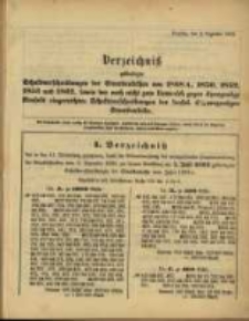 Verzeichniss … von 1868 A., 1850, 1852,1853 und 1862...4 ½ prozentigen...