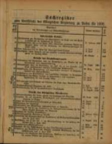 Sachregister ... für 1892